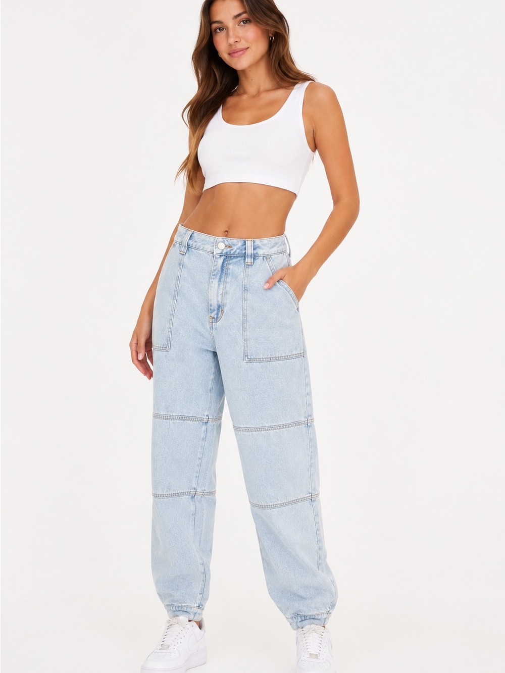 PacSun Light Wash Utility Barrel Jeans Women’s Size 29